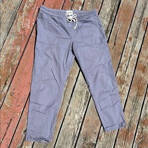 Pact Blue Grey Relaxed Fit Cotton Pants